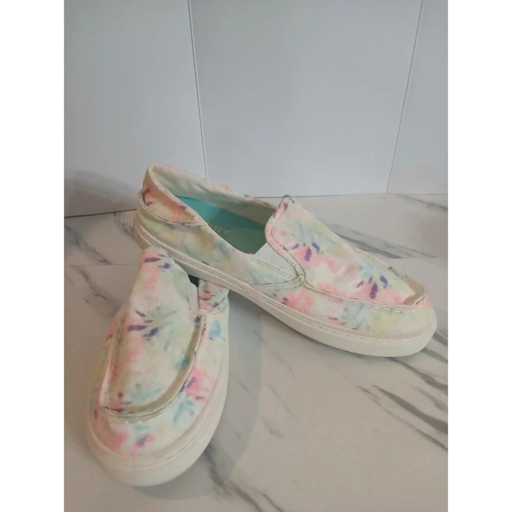 Sperry Tie Dye Canvas Slip On Shoes Size 5